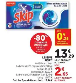 Hyper U Skip - lessive offre
