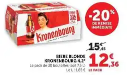 Hyper U Kronenbourg - biere blonde 4.2° offre