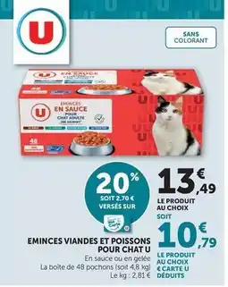 Hyper U U - eminces viandes et poissons pour chat offre