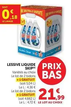 Hyper U Skip - lessive liquide offre