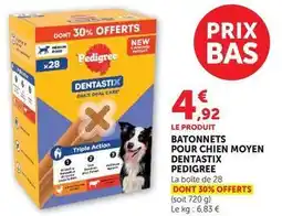 Hyper U Pedigree - batonnets pour chien moyen dentastix offre
