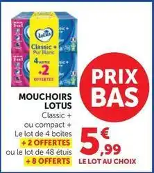 Hyper U Lotus - mouchoirs offre