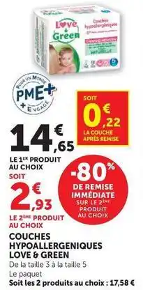 Hyper U Love & green - couches hypoallergeniques offre