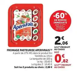 U Express Apérivrais - fromage pasteurise offre