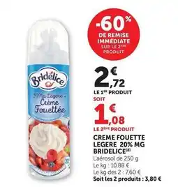 U Express Bridélice - creme fouette legere offre