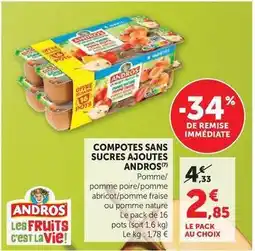 U Express Andros - compotes sans sucres ajoutes offre