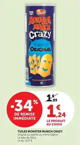 U Express Vico - tuiles monster munch crazy offre