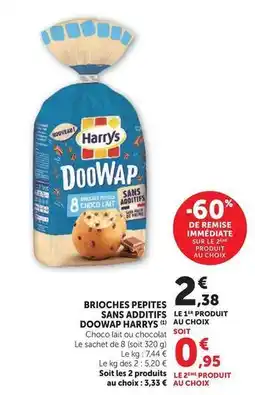 U Express Harry's - brioches pepites sans additifs doowap offre