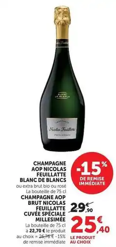 U Express Nicolas feuillatte - champagne aop blanc de blancs offre