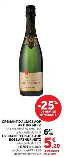 U Express Arthur metz - cremant d'alsace aop offre