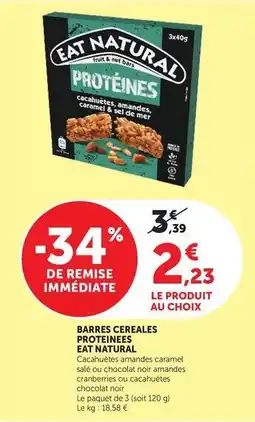 U Express Eat natural - barres cereales proteines offre
