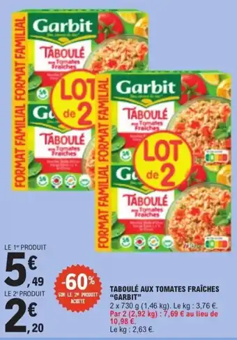 Garbit Taboulé aux Tomates Fraîches