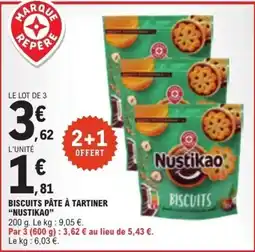E.Leclerc Nustikao Biscuits pâte à tartiner offre
