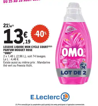 OMO Lessive liquide Mon cycle court