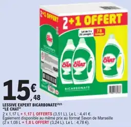 E.Leclerc LE CHAT LESSIVE EXPERT BICARBONATE offre