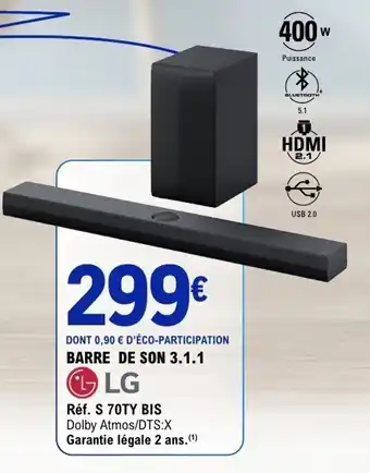 LG BARRE DE SON 3.1.1