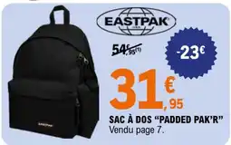 E.Leclerc Sport EASTPAK SAC À DOS "PADDDED PAK'R" offre