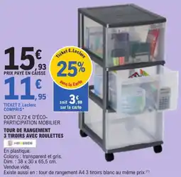 E.Leclerc HOMESIDE TOUR DE RANGEMENT offre