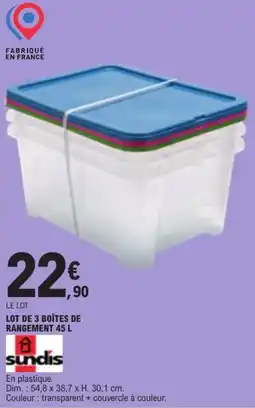 E.Leclerc sundis Boîtes de rangement offre