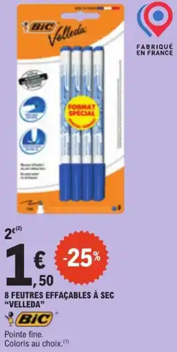 E.Leclerc BIC Feutres effaçables à sec Velleda offre