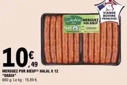 E.Leclerc Dabia Merguez Pur Bœuf offre