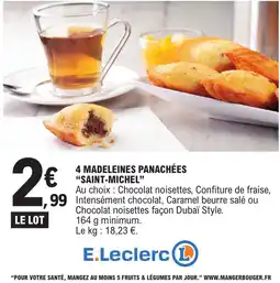 E.Leclerc SAINT-MICHEL Madeleines panachées offre