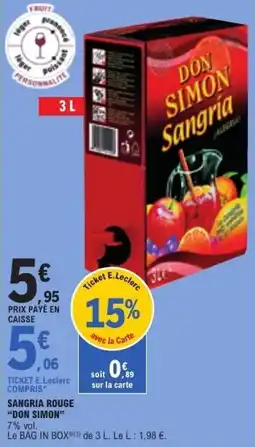 E.Leclerc DON SIMON Sangria offre