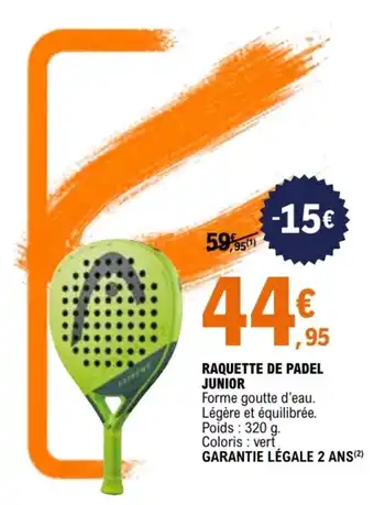 HEAD RAQUETTE DE PADEL JUNIOR