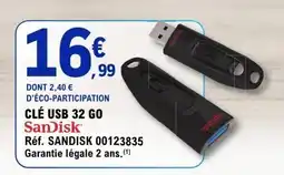 E.Leclerc SanDisk CLÉ USB 32 GO offre