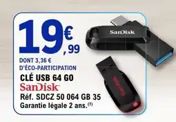 E.Leclerc SanDisk CLÉ USB 64 GO offre