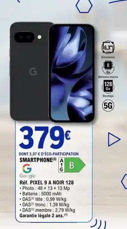 E.Leclerc Google PIXEL 9 A NOIR 128 offre