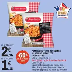 E.Leclerc Pom Bistro Pommes de terre paysannes au beurre offre