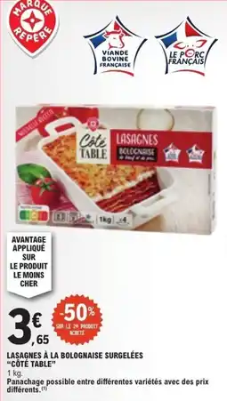 E.Leclerc Côté Table Lasagnes à la bolognaise offre