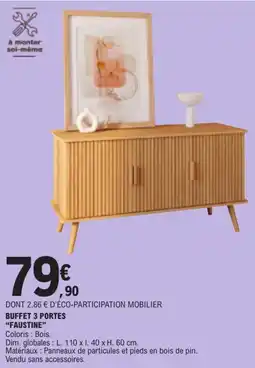 E.Leclerc FAUSTINE BUFFET 3 PORTES offre