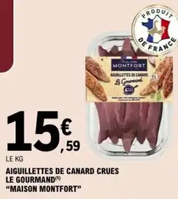 E.Leclerc MAISON MONTFORT AIGUILLETTES DE CANARD CRUES offre