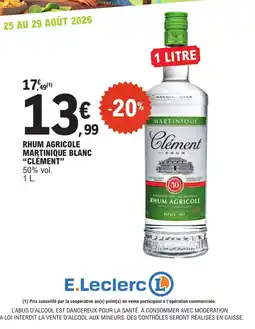 E.Leclerc Clément Rhum Agricole offre