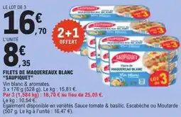 E.Leclerc SAUPIQUET Filets de maquereaux blanc offre