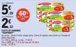 E.Leclerc SAUPIQUET Filets de Sardines offre