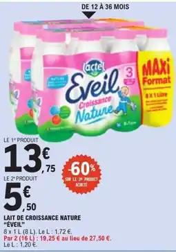 E.Leclerc lactel Eveil offre