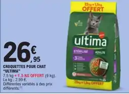E.Leclerc ultima CROQUETTES POUR CHAT offre