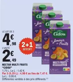E.Leclerc Cidou Nectar Multi Fruits offre