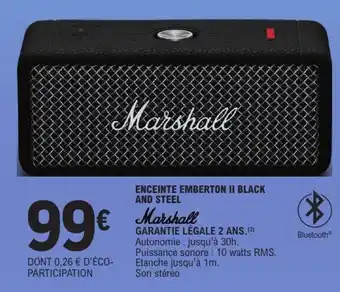 Marshall ENCEINTE EMBERTON II BLACK AND STEEL