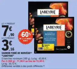 E.Leclerc LABEYRIE SAUMON FUMÉ DE NORVÈGE offre