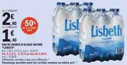 E.Leclerc Lisbeth Eau de source d'Alsace nature offre