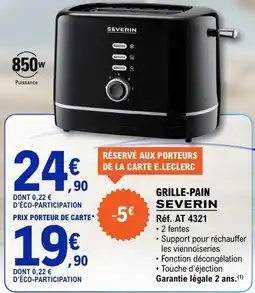 E.Leclerc SEVERIN GRILLE-PAIN offre