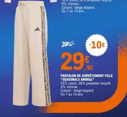 E.Leclerc Sport Adidas Pantalon de survêtement fille offre