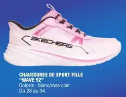 E.Leclerc Sport Skechers chaussures de sport fille wave 92 offre