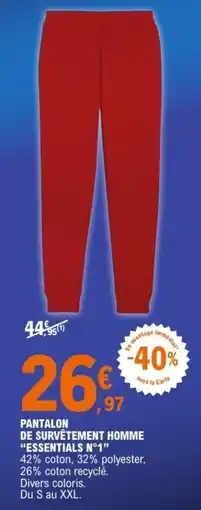 E.Leclerc Sport ESSENTIALS N°1 PANTALON DE SURVÊTEMENT HOMME offre