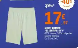 E.Leclerc Sport ESSENTIALS N°1 SHORT HOMME offre
