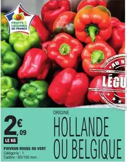 E.Leclerc Fruits & Légumes de France Poivron Rouge ou Vert offre